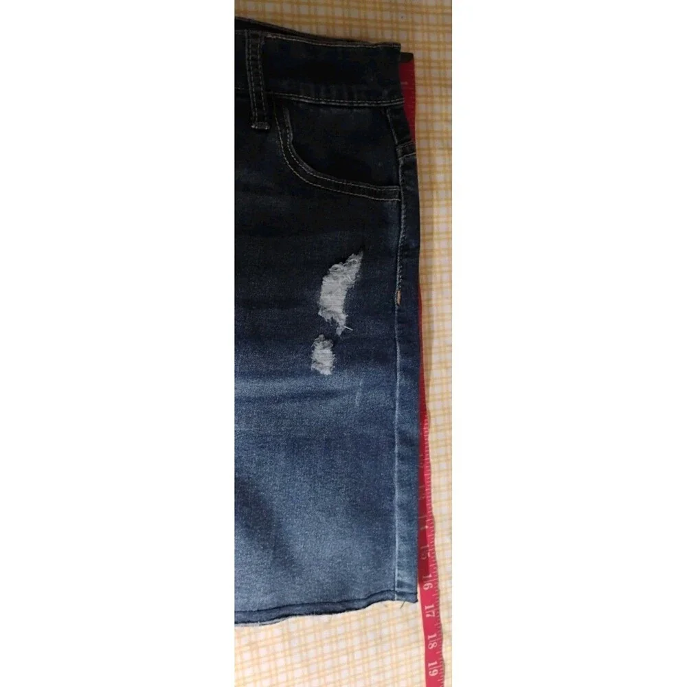 Wonder Nation Size XL Girls Denim Skirt Distressed (14-16)
